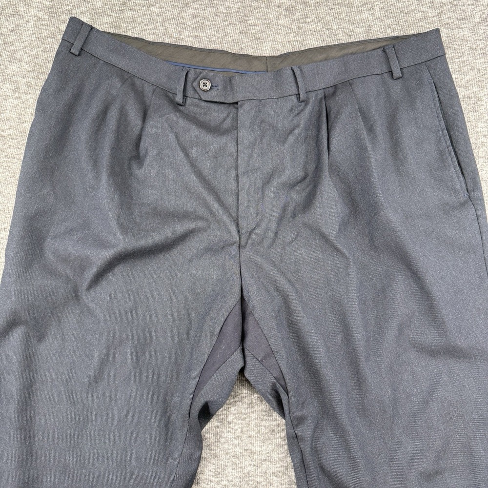 Lauren Ralph Lauren Mens Dress Pants 42x30 Navy Pleated Cuffed Stretch Trousers